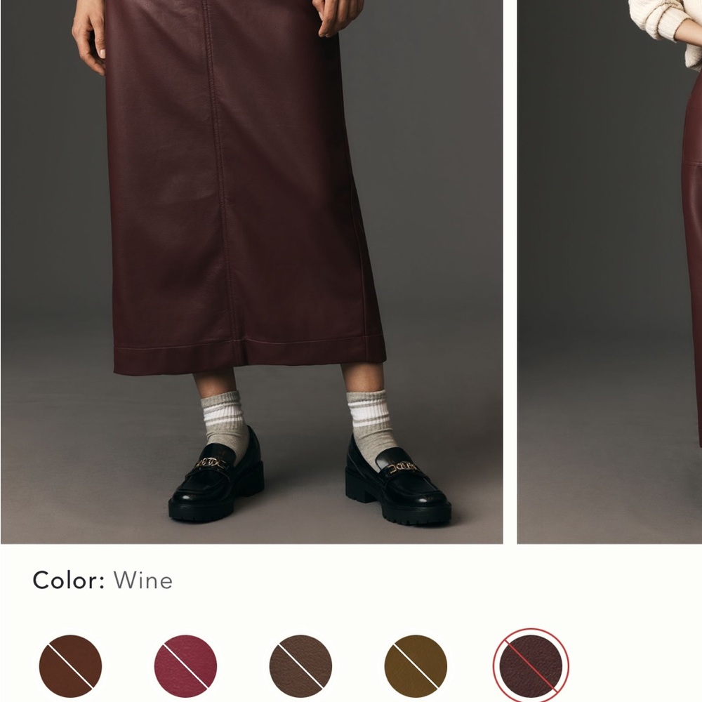 NWT Maeve faux leather skirt - Picture 3 of 3